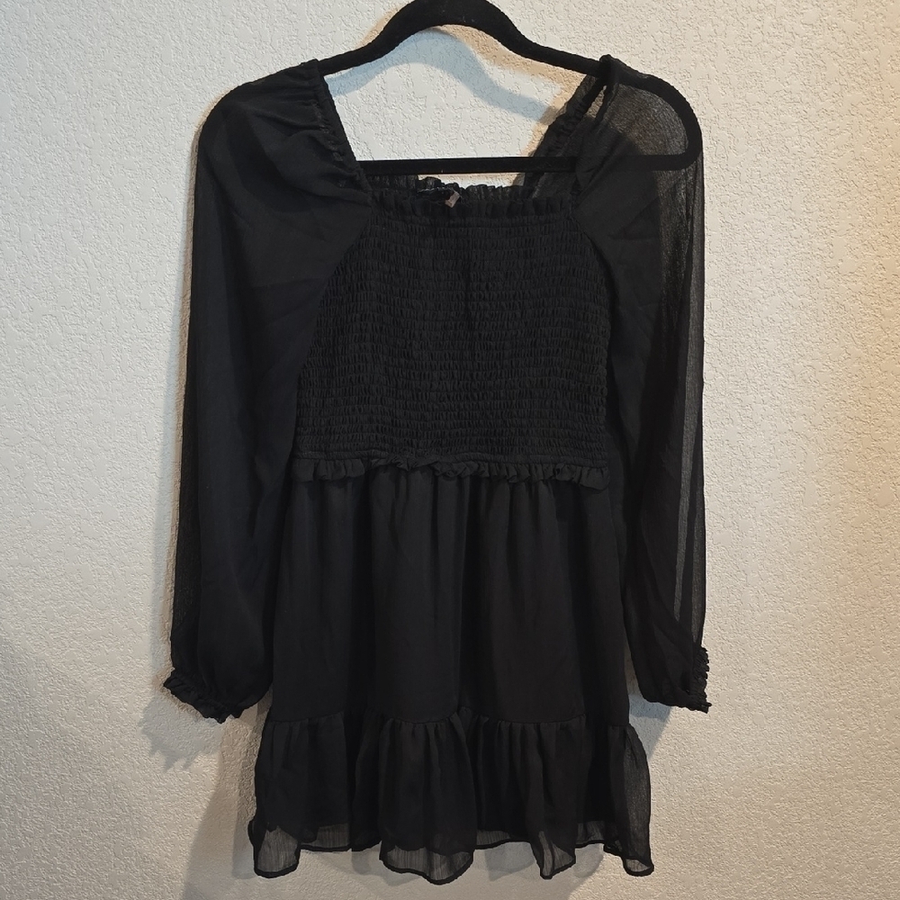 1. State Black Smocked Dress